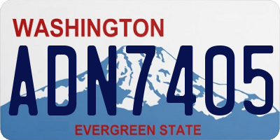 WA license plate ADN7405