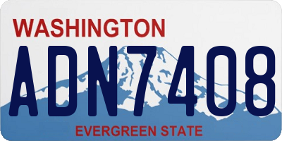 WA license plate ADN7408