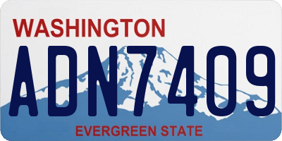 WA license plate ADN7409