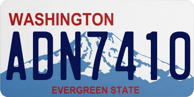 WA license plate ADN7410