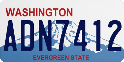 WA license plate ADN7412