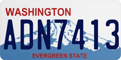 WA license plate ADN7413