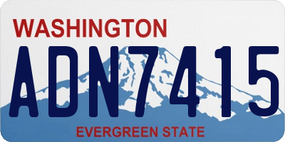 WA license plate ADN7415
