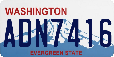 WA license plate ADN7416