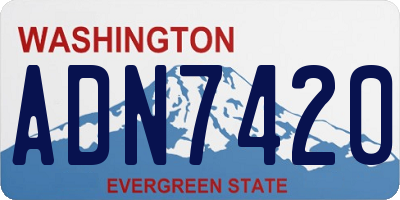 WA license plate ADN7420