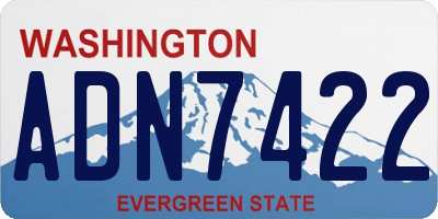 WA license plate ADN7422