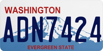 WA license plate ADN7424