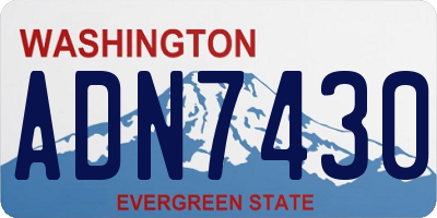 WA license plate ADN7430