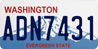 WA license plate ADN7431
