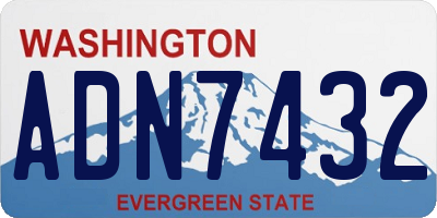 WA license plate ADN7432