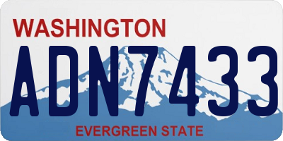 WA license plate ADN7433