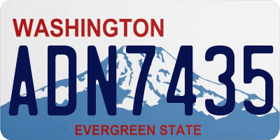 WA license plate ADN7435