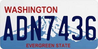 WA license plate ADN7436