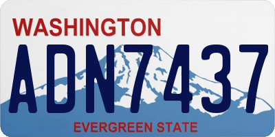 WA license plate ADN7437