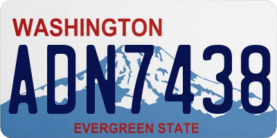 WA license plate ADN7438