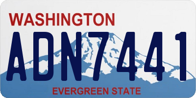 WA license plate ADN7441