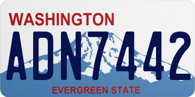 WA license plate ADN7442