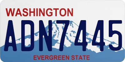WA license plate ADN7445