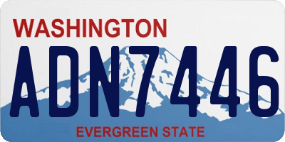 WA license plate ADN7446