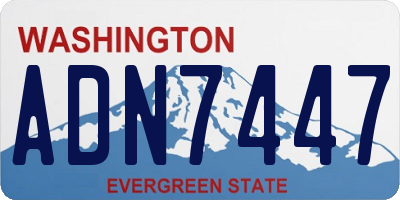WA license plate ADN7447