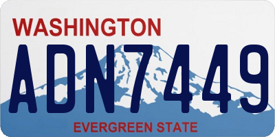 WA license plate ADN7449