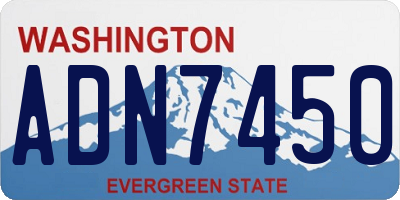 WA license plate ADN7450