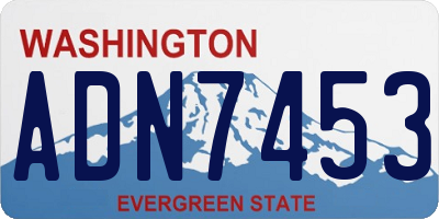 WA license plate ADN7453