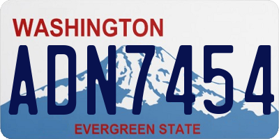 WA license plate ADN7454