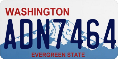 WA license plate ADN7464