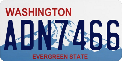 WA license plate ADN7466