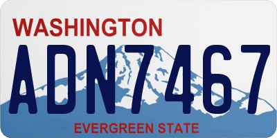 WA license plate ADN7467