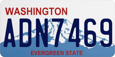 WA license plate ADN7469