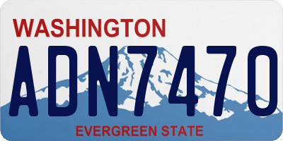 WA license plate ADN7470