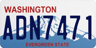 WA license plate ADN7471