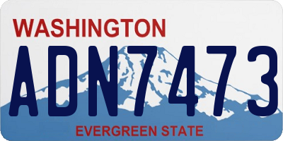 WA license plate ADN7473