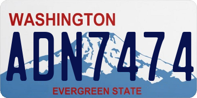 WA license plate ADN7474