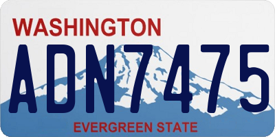 WA license plate ADN7475