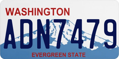 WA license plate ADN7479