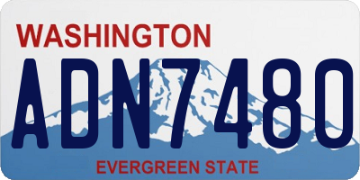 WA license plate ADN7480