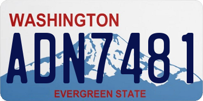 WA license plate ADN7481