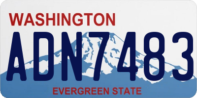 WA license plate ADN7483