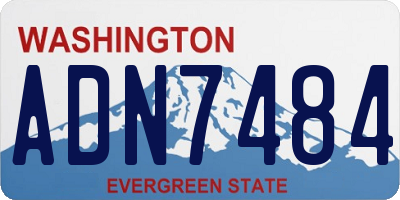 WA license plate ADN7484