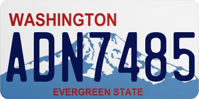 WA license plate ADN7485