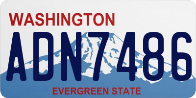 WA license plate ADN7486