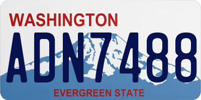 WA license plate ADN7488