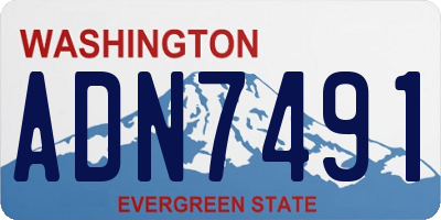 WA license plate ADN7491