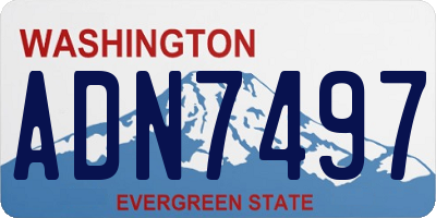 WA license plate ADN7497