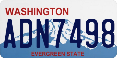 WA license plate ADN7498