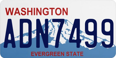WA license plate ADN7499