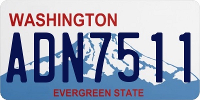 WA license plate ADN7511
